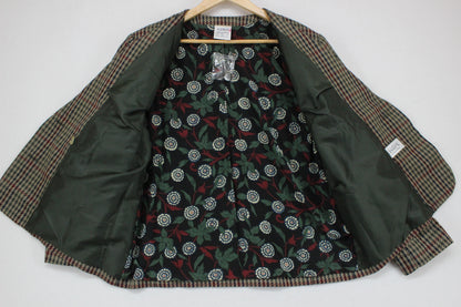 Womens Blazer Uk Made Check Buttoned