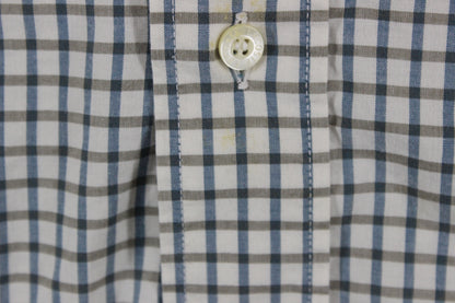 Mens Check Shirt Long Sleeve Button Up