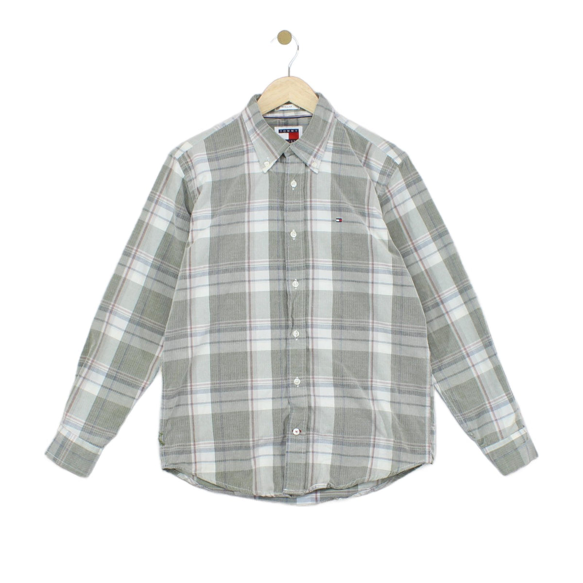 Mens Plaid Shirt Button Up Casual Corduroy
