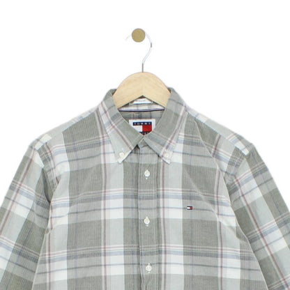 Mens Plaid Shirt Button Up Casual Corduroy