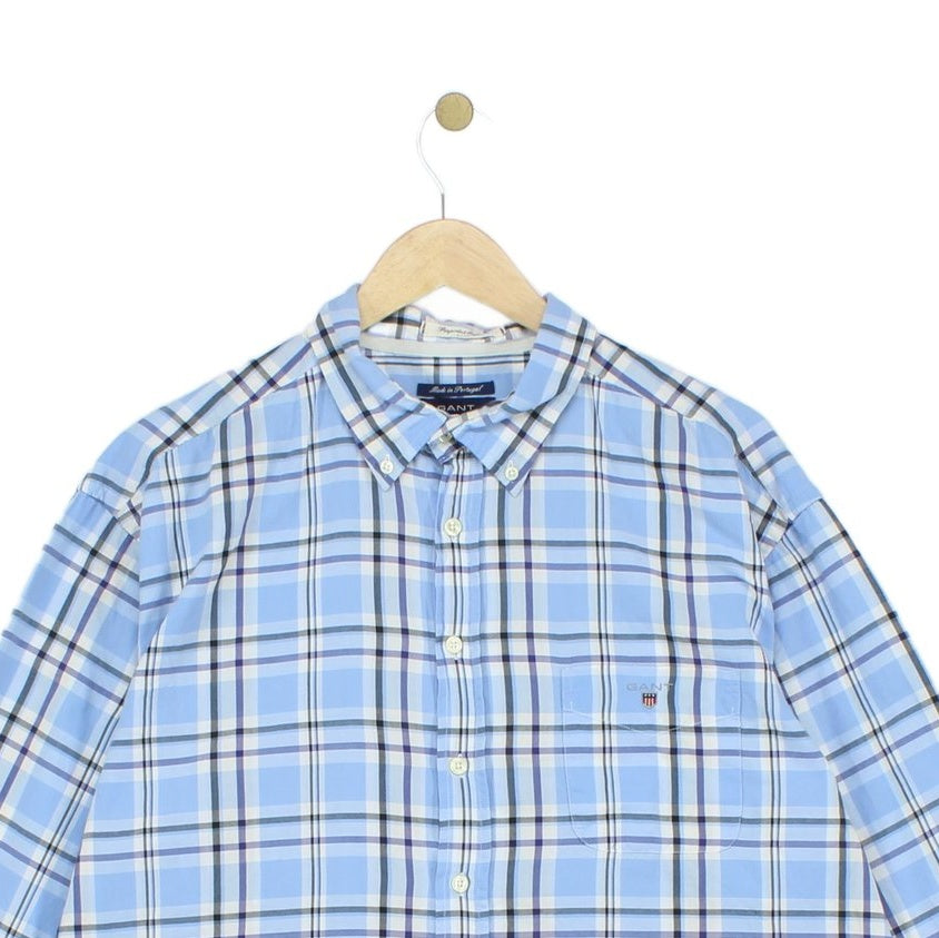 Mens Plaid Shirt Made In Portugal Button Down Long Sleeve