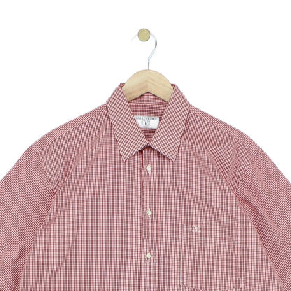Mens Shirt Short Sleeve Check Button Up
