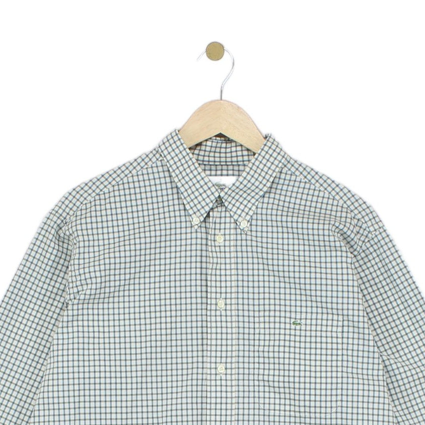 Mens Check Shirt Long Sleeve Button Up