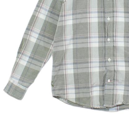 Mens Plaid Shirt Button Up Casual Corduroy