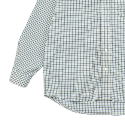 Mens Check Shirt Long Sleeve Button Up