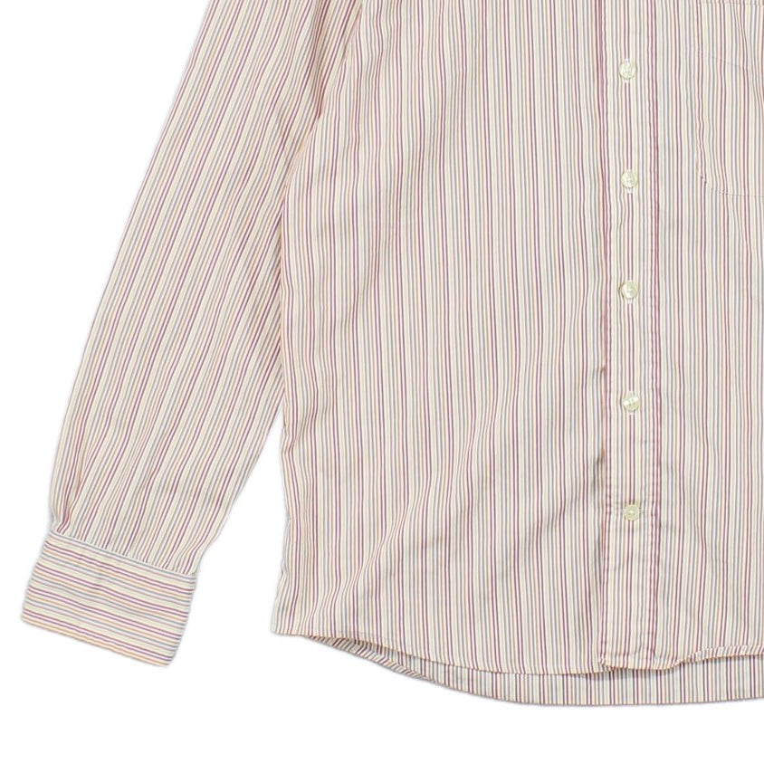 Mens Striped Shirt Button Up Long Sleeve