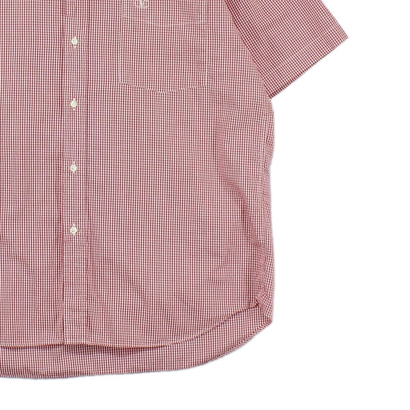 Mens Shirt Short Sleeve Check Button Up
