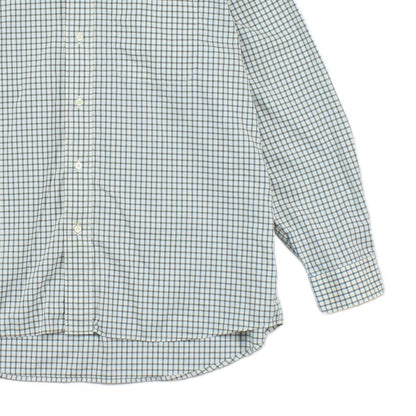 Mens Check Shirt Long Sleeve Button Up