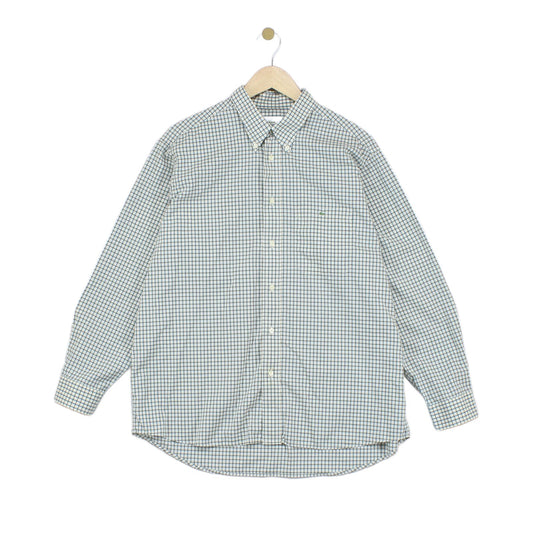 Mens Check Shirt Long Sleeve Button Up