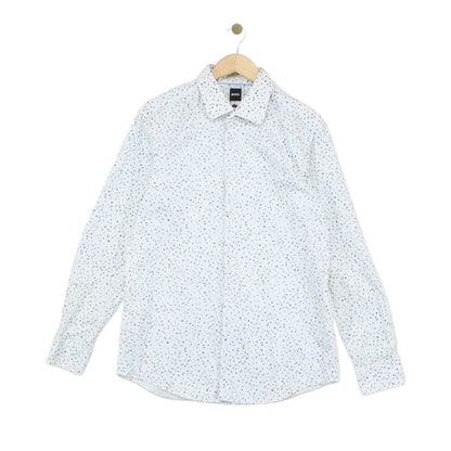 Mens Floral Shirt Slim Fit Long Sleeve