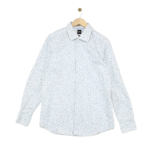 Mens Floral Shirt Slim Fit Long Sleeve
