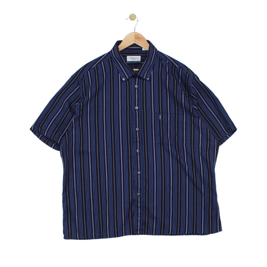 Mens Striped Shirt  Short Sleeve