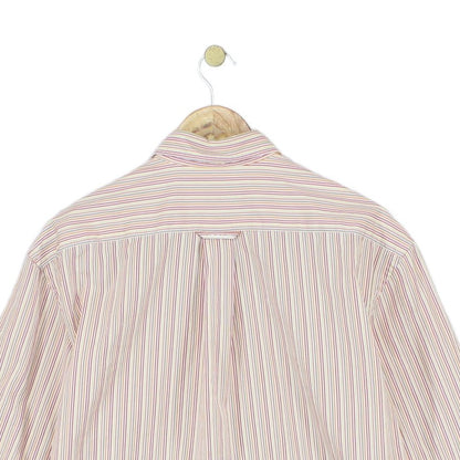 Mens Striped Shirt Button Up Long Sleeve
