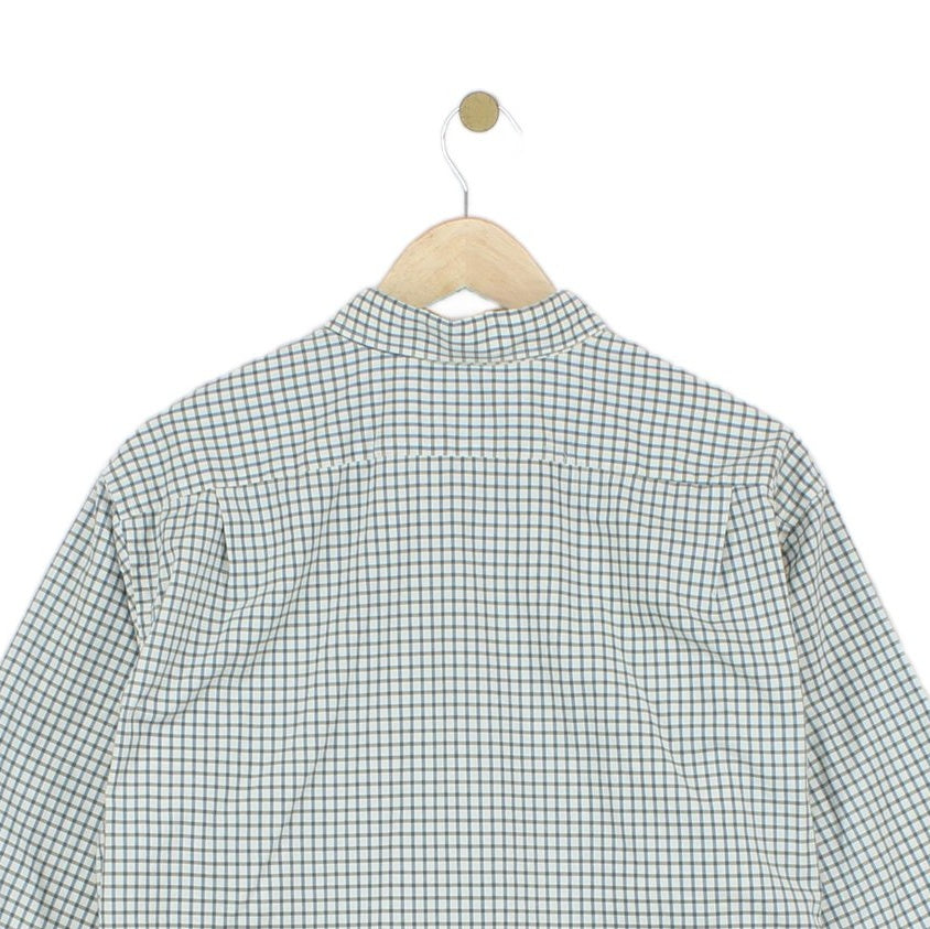 Mens Check Shirt Long Sleeve Button Up