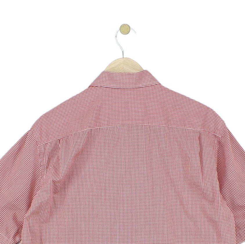 Mens Shirt Short Sleeve Check Button Up