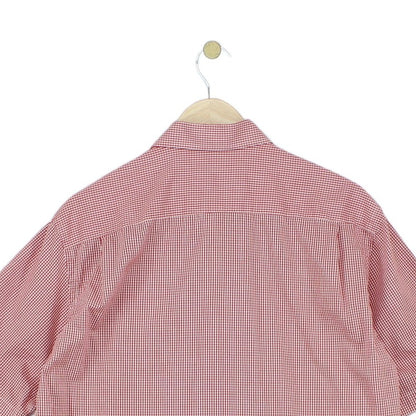 Mens Shirt Short Sleeve Check Button Up