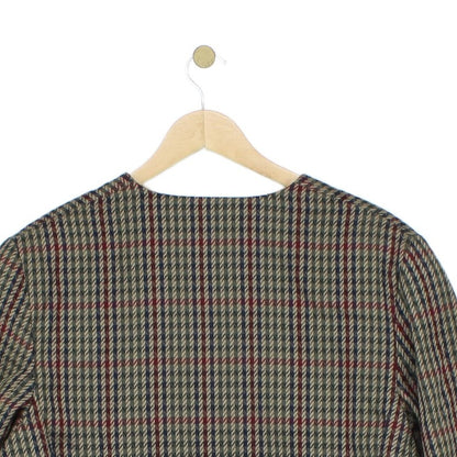 Womens Blazer Uk Made Check Buttoned