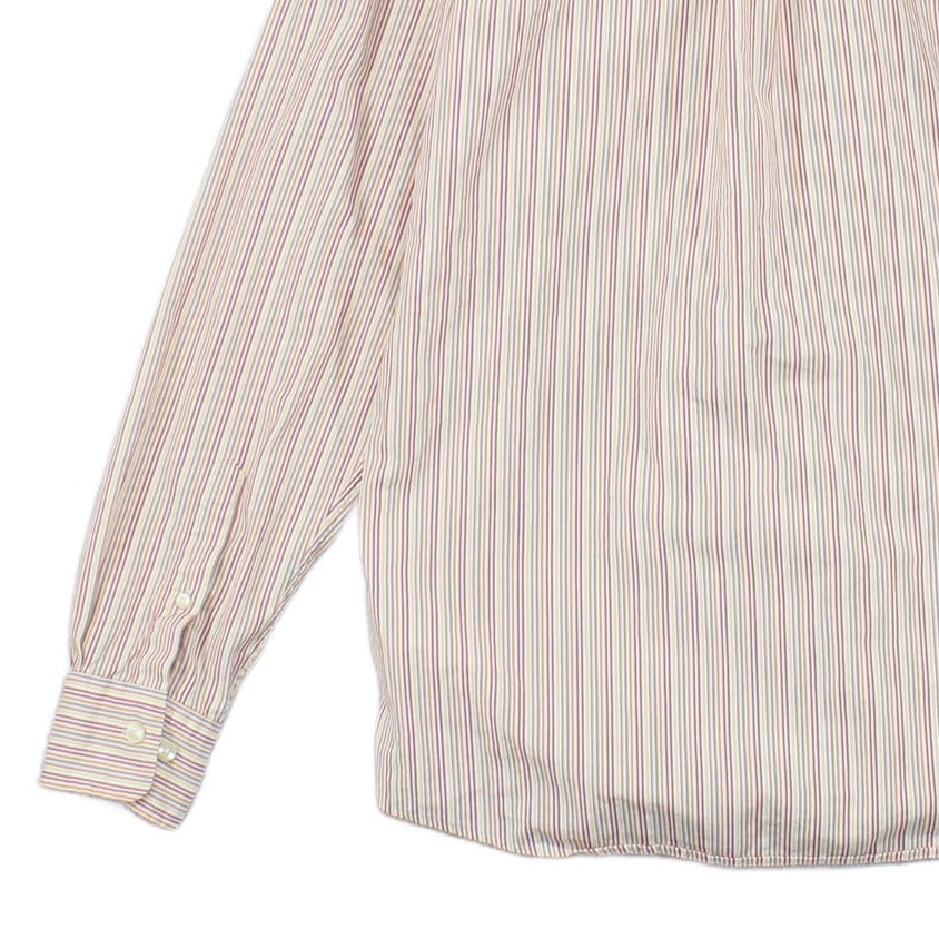 Mens Striped Shirt Button Up Long Sleeve