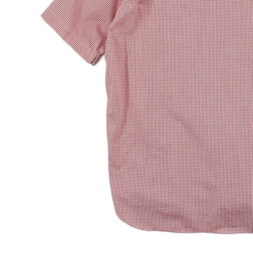 Mens Shirt Short Sleeve Check Button Up
