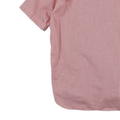 Mens Shirt Short Sleeve Check Button Up