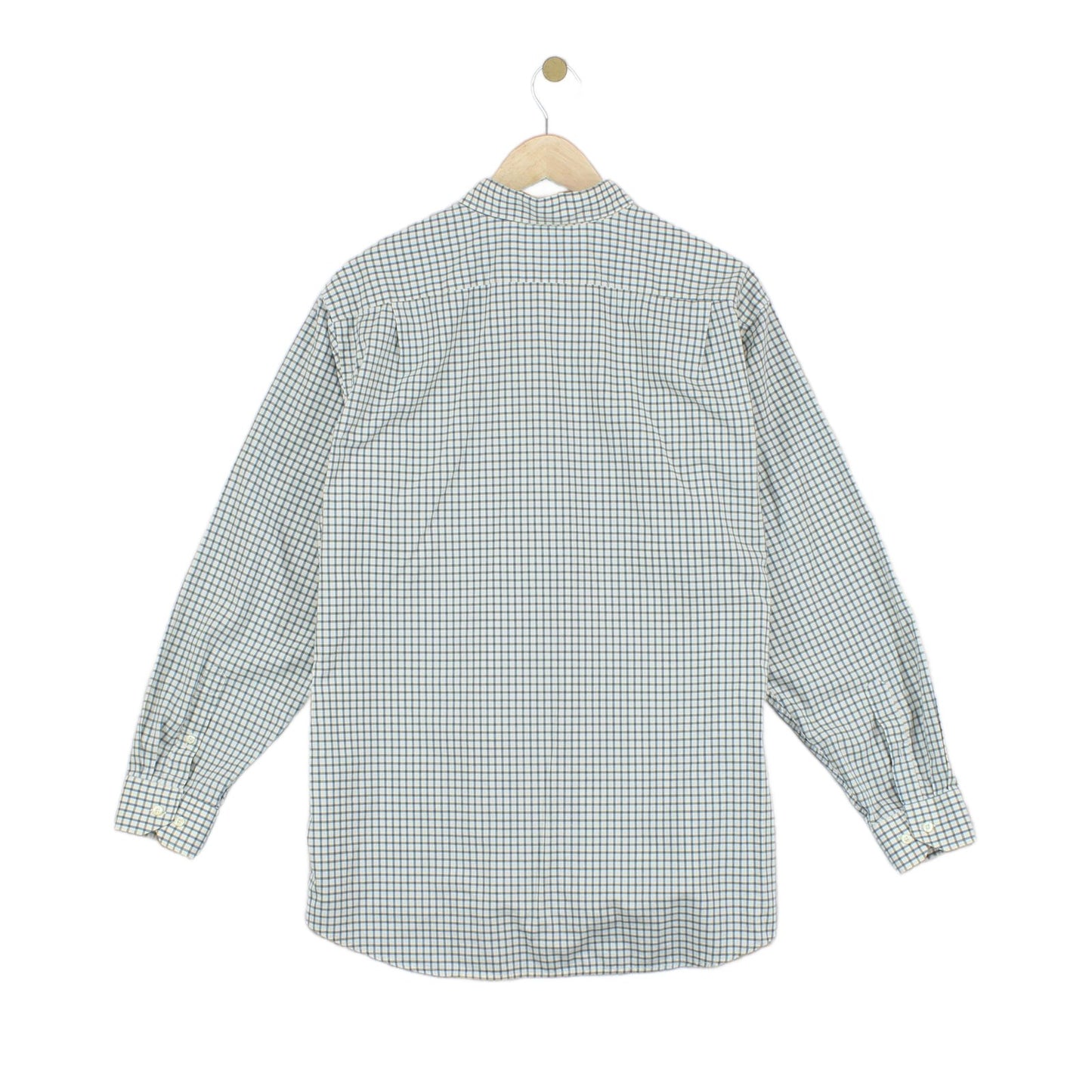 Mens Check Shirt Long Sleeve Button Up