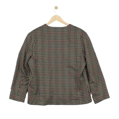 Womens Blazer Uk Made Check Buttoned