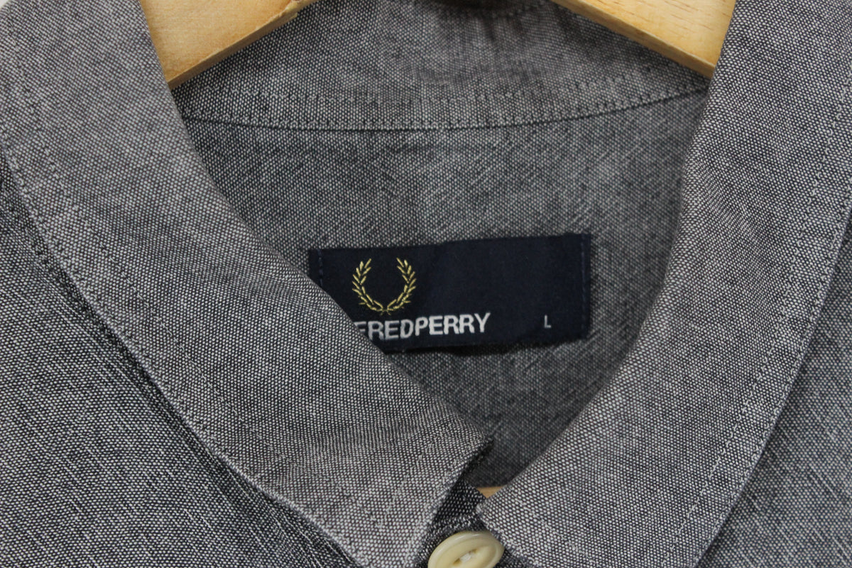 Mens Shirt Button Up Long Sleeve Collared