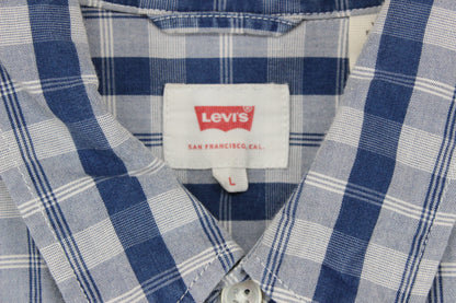 Mens Plaid Shirt Button Up Check