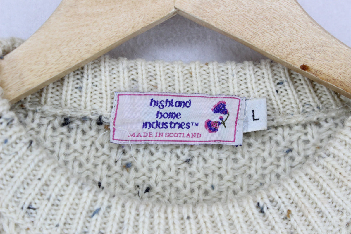 Womens Aran Knit Jumper Cable Knit Uk Made Relaxed Fit