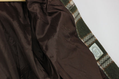 Womens Mohair Overcoat Plaid Pattern