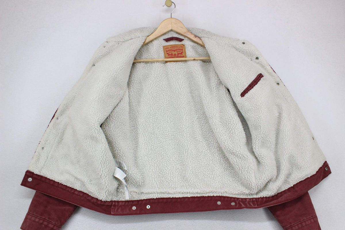 Mens Sherpa Jacket Regular Fit Snap