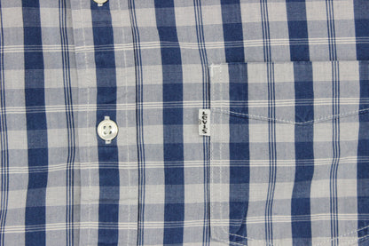 Mens Plaid Shirt Button Up Check