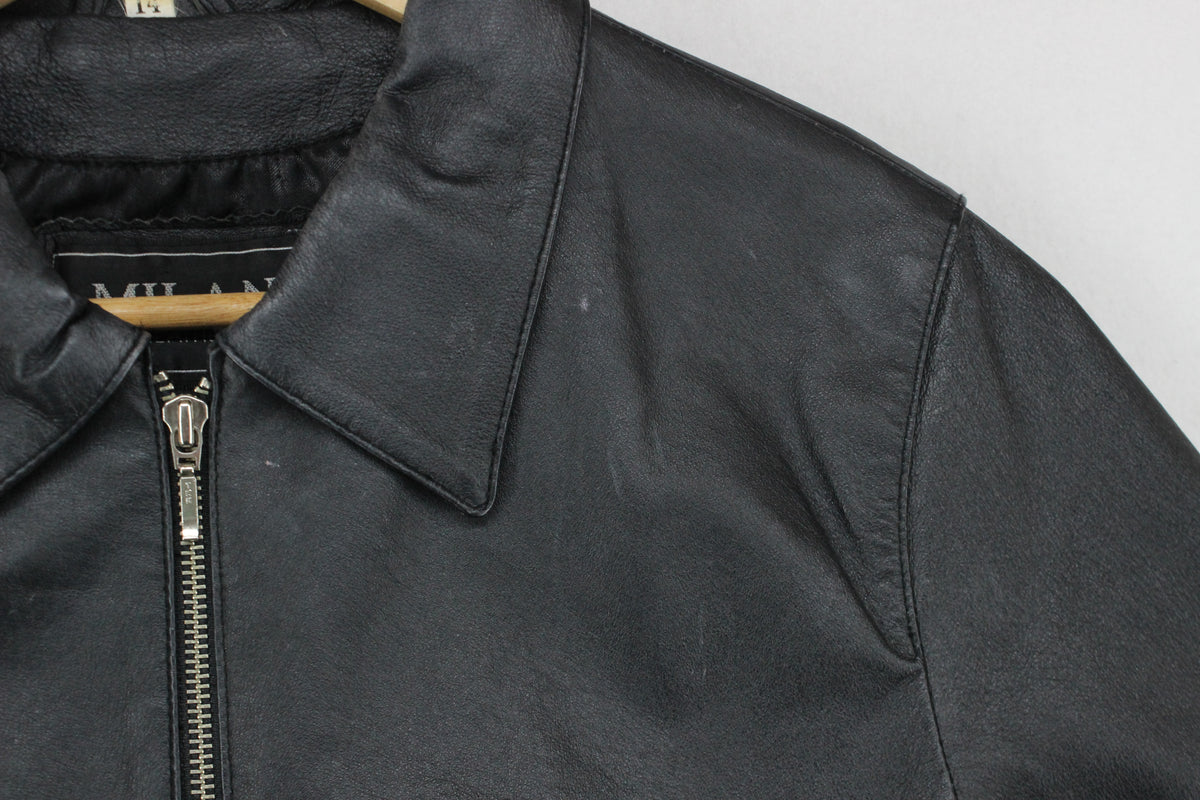 Womens Leather Jacket Full Zip