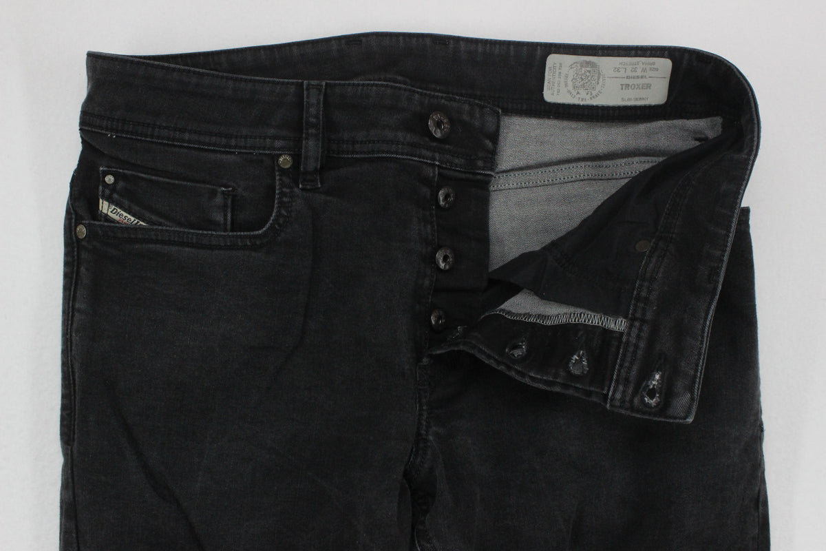 Mens Troxer Jeans Slim Skinny Stretch