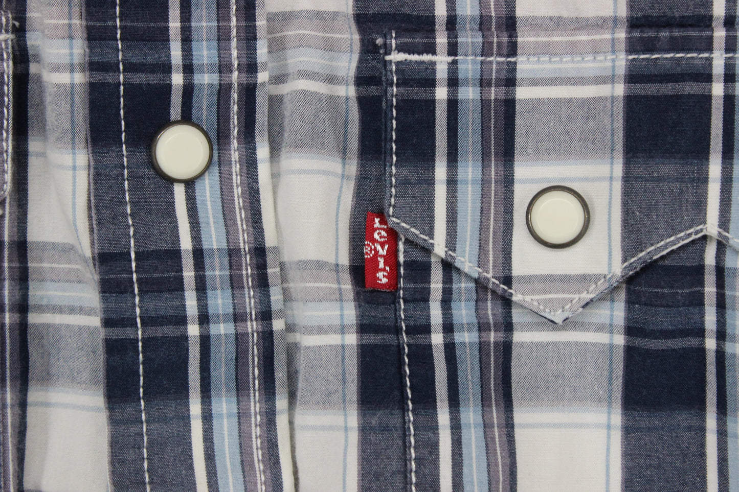 Mens Plaid Shirt Snap Western Short Sleeve Check