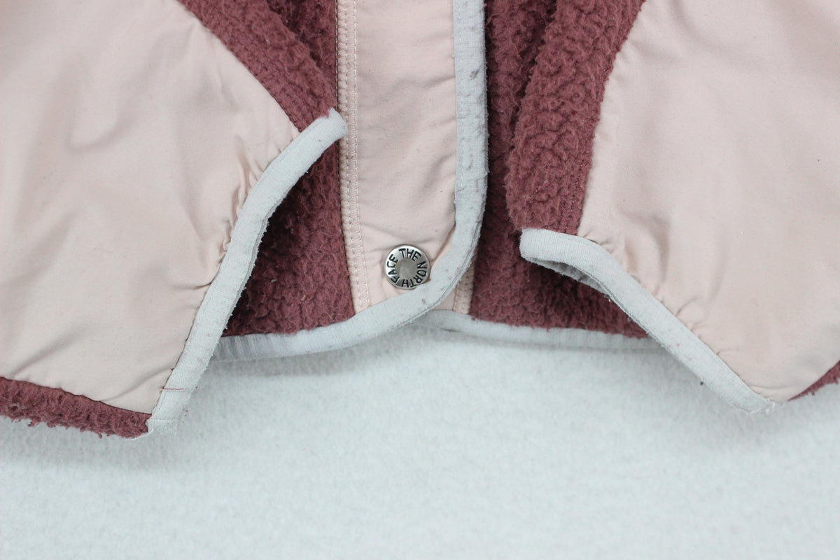 Womens Fleece Jacket Snap Button Oversized