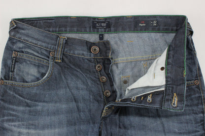Mens Jeans Button Fly Denim