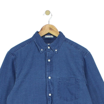 Mens Shirt Button Up Collared Long Sleeve