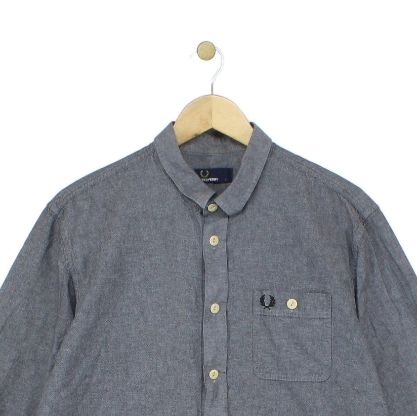 Mens Shirt Button Up Long Sleeve Collared