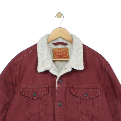 Mens Sherpa Jacket Regular Fit Snap