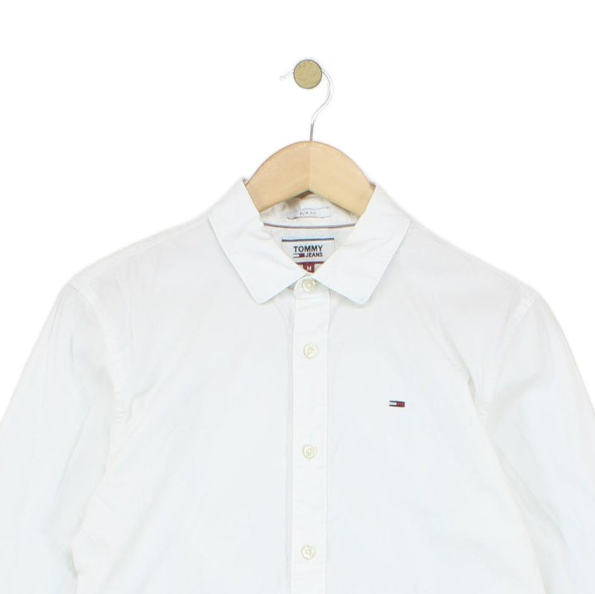 Mens Shirt Slim Fit Stretch Long Sleeve Collared