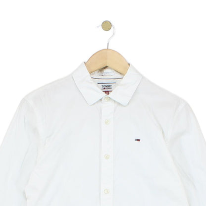 Mens Shirt Slim Fit Stretch Long Sleeve Collared