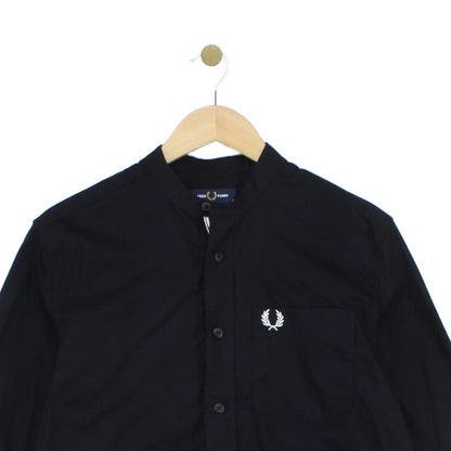 Mens Shirt Button Up Classic Band Collar