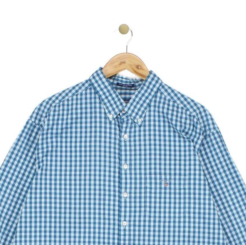 Mens Check Shirt Button Down Long Sleeve