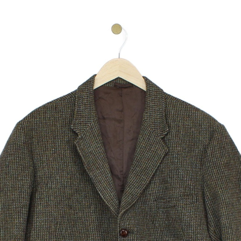 Mens Harris Tweed Blazer Formal Jacket Wool