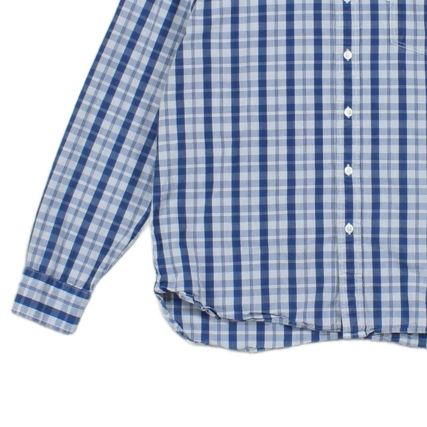 Mens Plaid Shirt Button Up Check