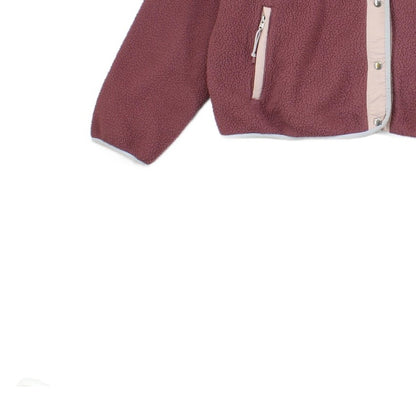 Womens Fleece Jacket Snap Button Oversized