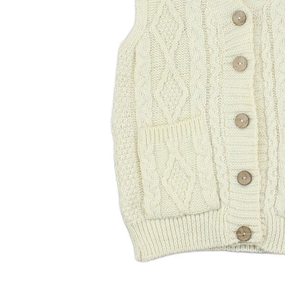 Womens Cardigan Vest Knit Sleeveless