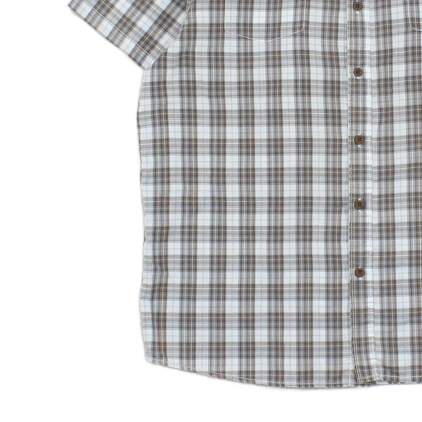 Mens Shirt Check Short Sleeve Outdoor