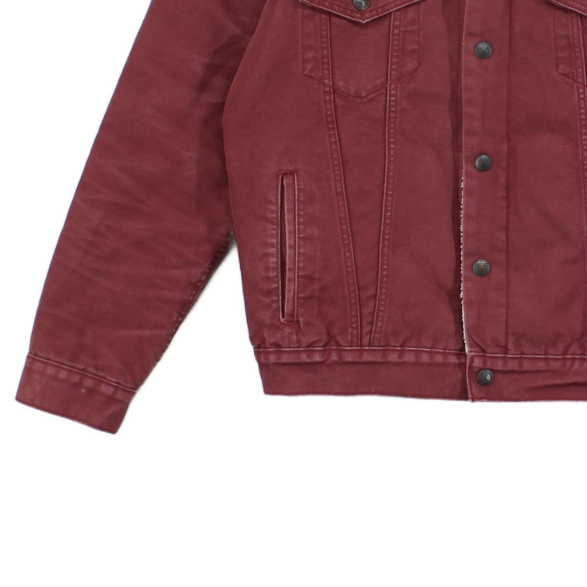 Mens Sherpa Jacket Regular Fit Snap